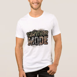 Survivor-Modus Rissige Wand Herren T-Shirt – Kampf Tri-Blend Shirt