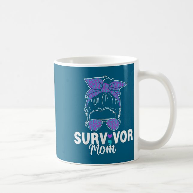 Survivor Mom - Semicolon Suicide Prevention Awaren Kaffeetasse (Rechts)