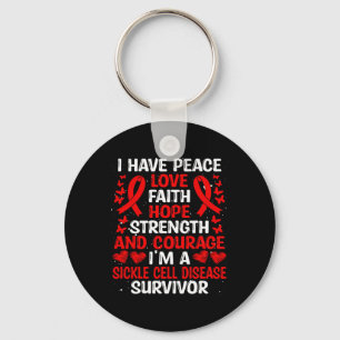 Survivor Peace Hope Liebe Sickle Cell Disease Awar Schlüsselanhänger