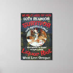 Survivor WLHS 50. WIEDERSEHEN CLASS 1975 Leinwanddruck