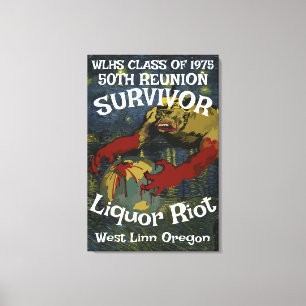 Survivor WLHS 50. WIEDERSEHEN CLASS 1975 Leinwanddruck