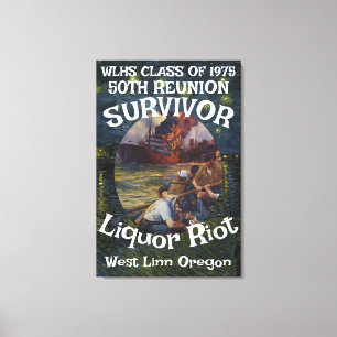 Survivor WLHS 50. WIEDERSEHEN CLASS 1975 Leinwanddruck