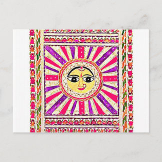 Surya Hindu Sun God Postkarte