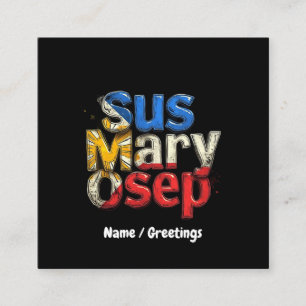 Sus Mary Osep Filipino Pride individualisierbar Quadratische Visitenkarte
