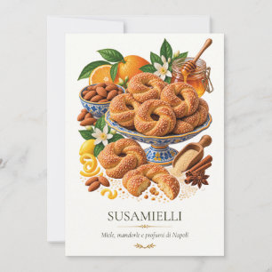 Susamielli – italienisches Vintage-Dessert Einladung