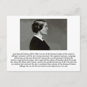 Susan B. Anthony - Feminist Postkarte