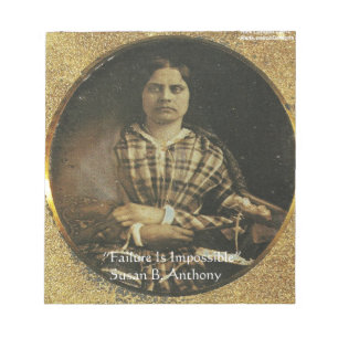 Susan B. Anthony Weisheitszitat Geschenke & Karten Notizblock