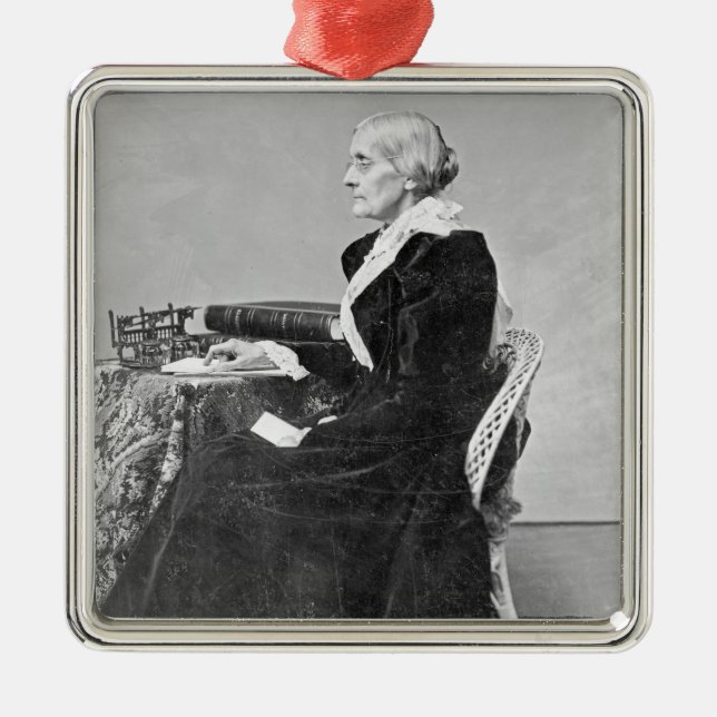 Susan Brownell Anthony Silbernes Ornament (Vorne)