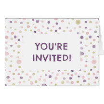 Susan Confetti Watercolor Dots Birthday Einladung