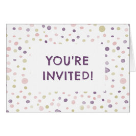 Susan Confetti Watercolor Dots Birthday Einladung