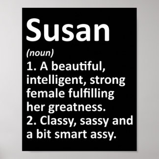 Susan Definition Personalisierter Name Lustiges We Poster