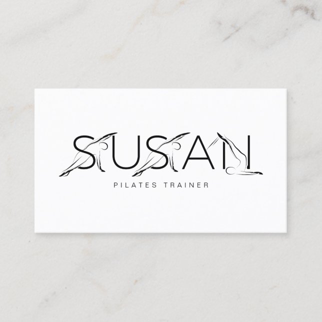 SUSAN Nom Pilates Instructeur Carte de visite (Devant)
