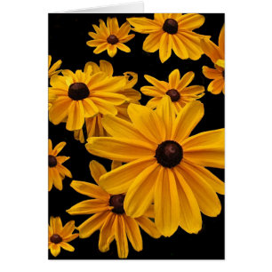 Susan observée par noir floral fleurit la carte