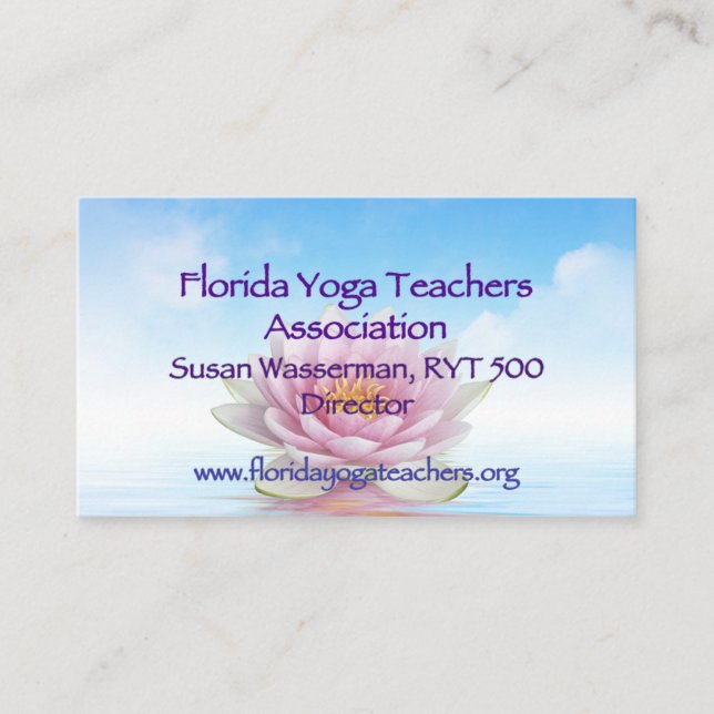 Susan Wasserman FYTA Business Card Visitenkarte (Vorderseite)