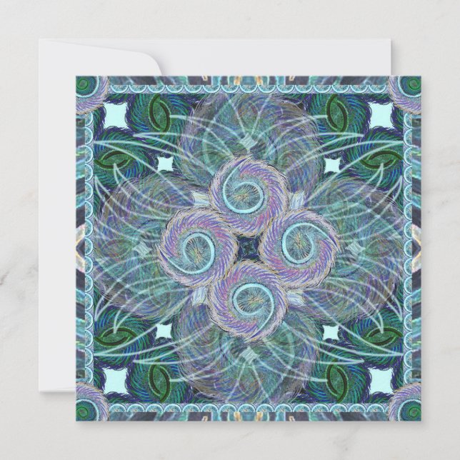 Susea Blu Studios Feather Mandela Card Karte (Vorderseite)