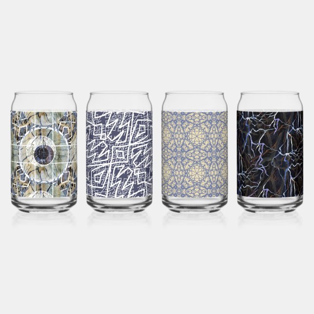 Susea Blu studios Lightning Can Glasses Dosenglas (Vorderseite)