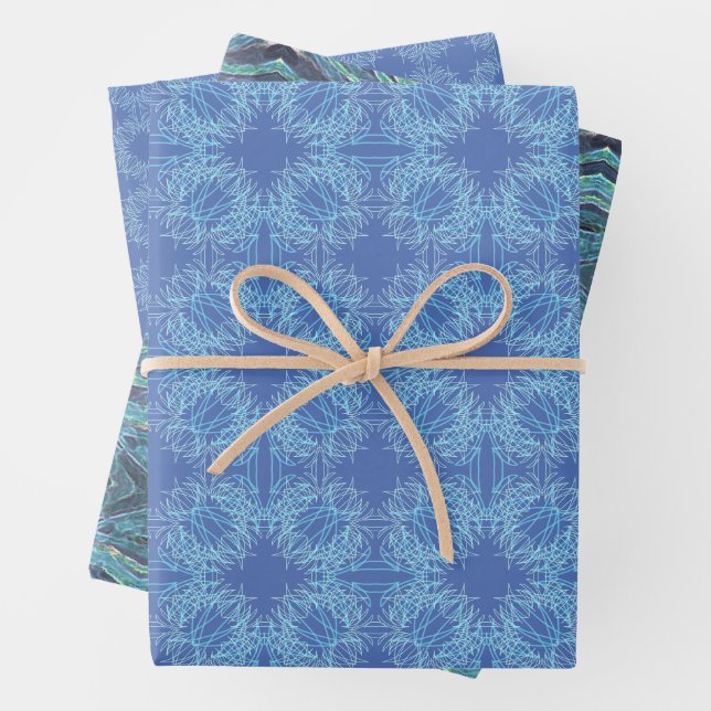 Susea Blu Studios Papier d'enveloppement en plumes (En situation)