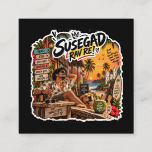 Susegad Rav Re! – Goan Lifestyle Vibes Quadratische Visitenkarte
