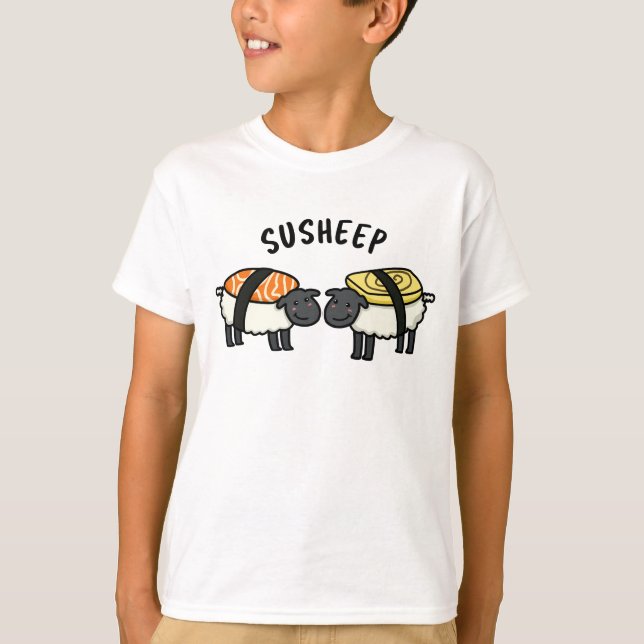 Susheep Funny Sushi Sheep Pun T-Shirt (Vorderseite)