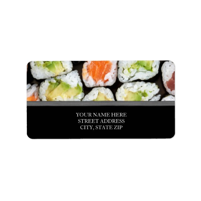 Sushi Address Labels Adressaufkleber (Vorne)