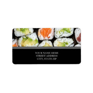 Sushi-Adressen-Etiketten Adressaufkleber