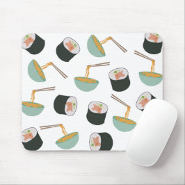 Sushi and Noodles Pattern Mousepad