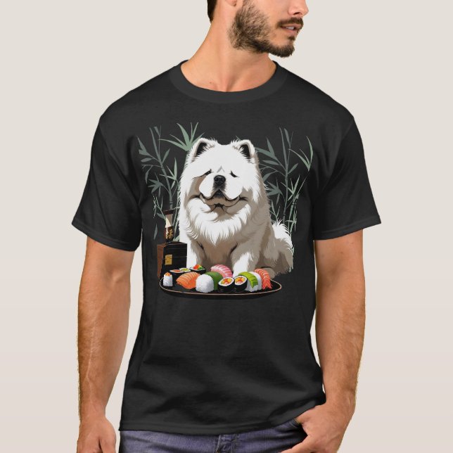 SUSHI ANYONE  Cream Chow T-Shirt (Vorderseite)