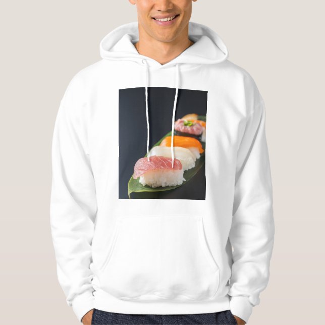 Sushi art on a leaf | A piece of clothing that exu Hoodie (Vorderseite)