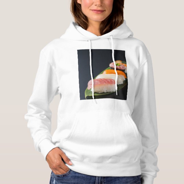 Sushi art on a leaf hoodie (Vorderseite)