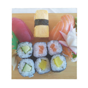 Sushi Asia Fish Rice Food Notizblock