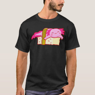 Sushi Axolotl Kawaii Anime Niedlich Pink Axolotl J T-Shirt
