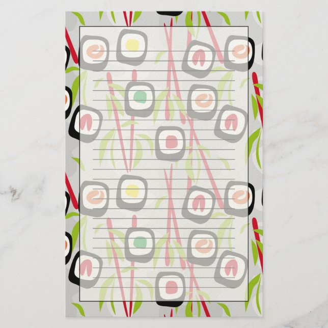 Sushi Background Briefpapier (Vorderseite)