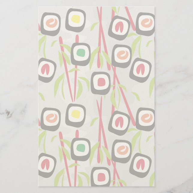 Sushi Background Briefpapier (Vorderseite)