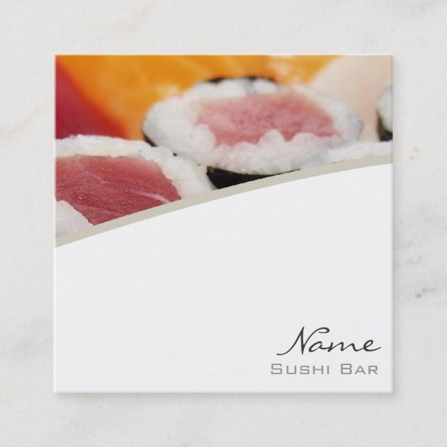 Sushi Bar Business Card Quadratische Visitenkarte (Vorderseite)