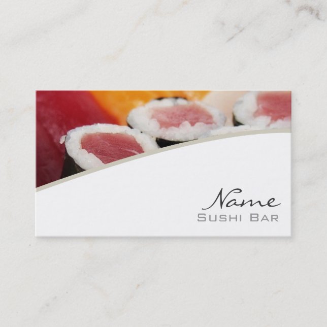 Sushi Bar Business Card Visitenkarte (Vorderseite)