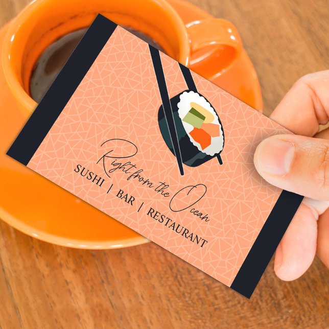 Sushi Bar Restaurant Business Card Visitenkarte (Von Creator hochgeladen)