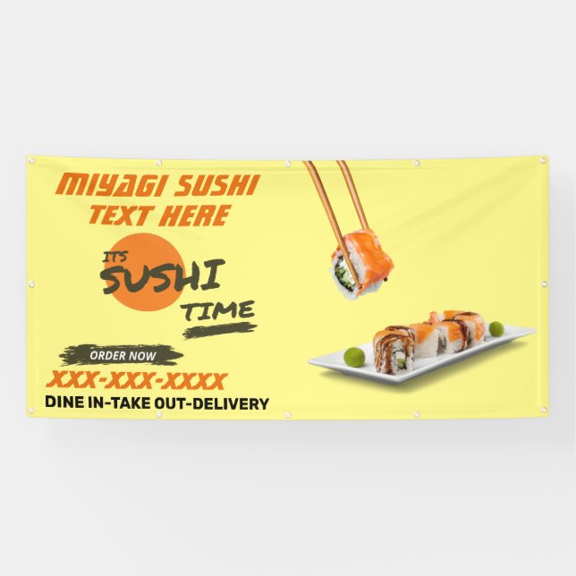 Sushi Bar Restaurant individuell zubereiten Große  Banner (Horizontal)