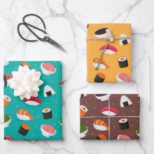 Sushi Bar Wrapping Paper Set 3 Geschenkpapier Set