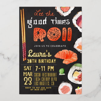 Sushi Birthday Folieneinladung