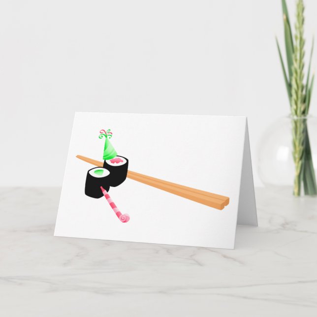 Sushi Birthday Karte (Vorderseite)