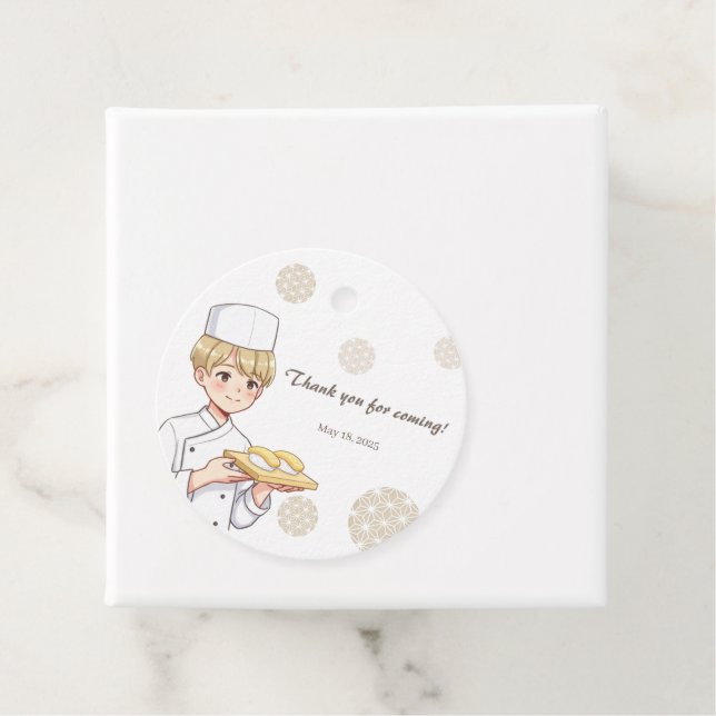 Sushi Birthday Party Invitation with Cute Anime  Geschenkanhänger (Beispiel)