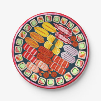 Sushi Birthday Party liefert Papiertafel Pappteller