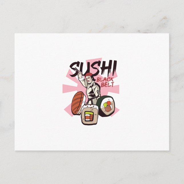 Sushi Black Belt Postkarte (Vorderseite)