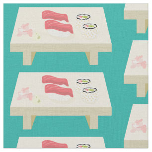 Sushi Board Muster Aquamarin Stoff