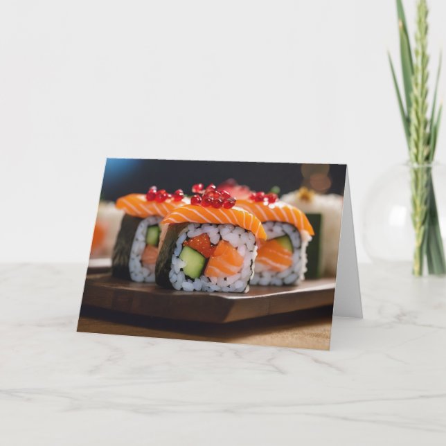 Sushi Bokeh Karte (Vorderseite)