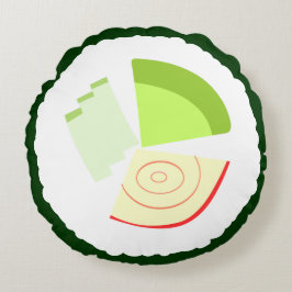 Sushi California Roll Rundes Kissen