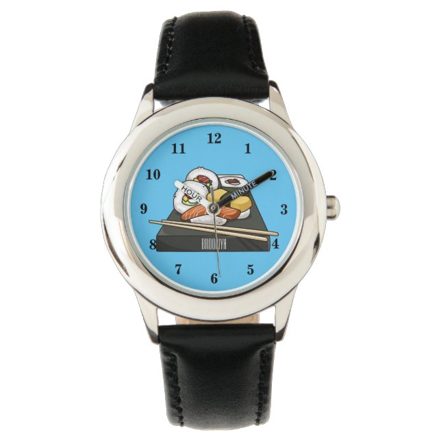 Sushi-Cartoon-Abbildung Armbanduhr (Vorderseite)