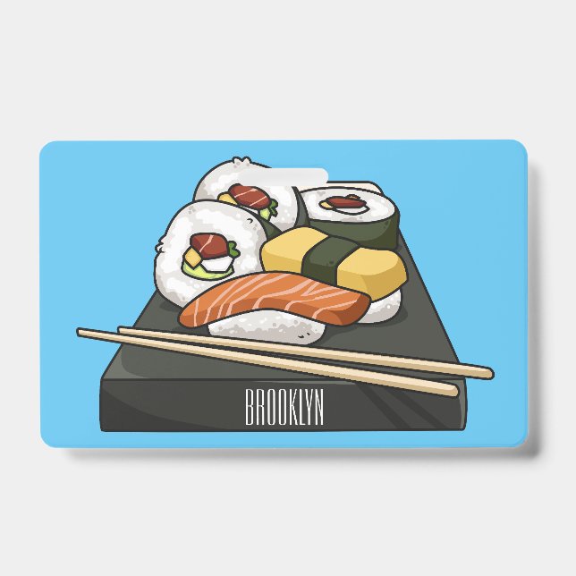 Sushi-Cartoon-Abbildung Ausweis (Vorderseite)