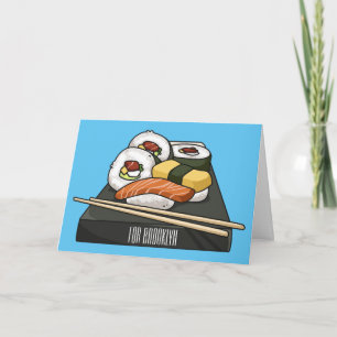 Sushi-Cartoon-Abbildung Karte