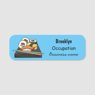 Sushi-Cartoon-Abbildung Namensschild